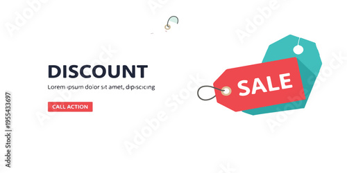 Discount sale tag label icon.