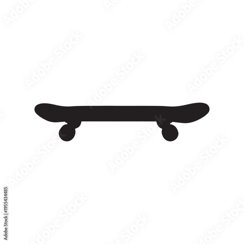Black Skateboard silhouette vector illustration