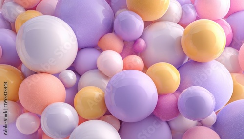 Pastel Spheres - A Colorful and Playful Abstract Background.