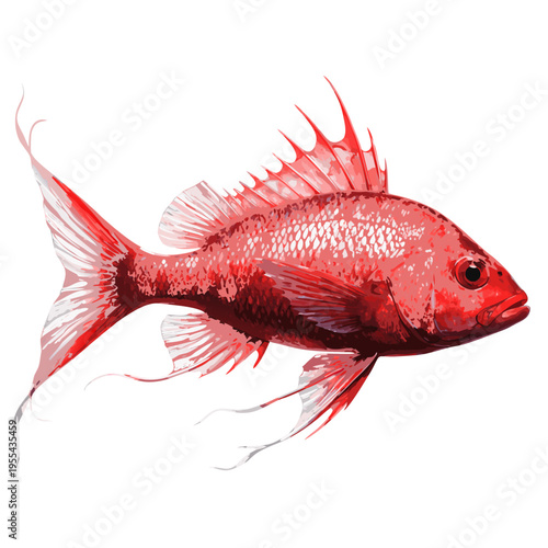 Highly Detailed Red Apple Illustration Realistic Fresh Fruit Digital Art Design