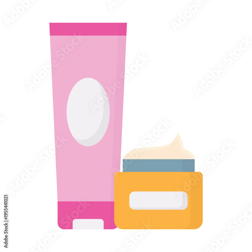 Beauty cream vector illustration on a white background