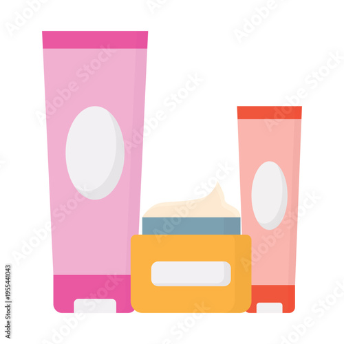 Beauty cream vector illustration on a white background