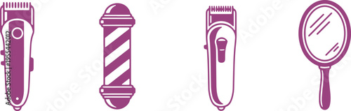 Barbering tools and accessories set for grooming and hair styling