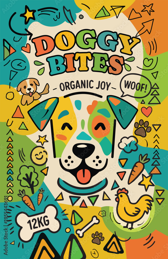 Obraz premium Doggy food Packagin or poster creative