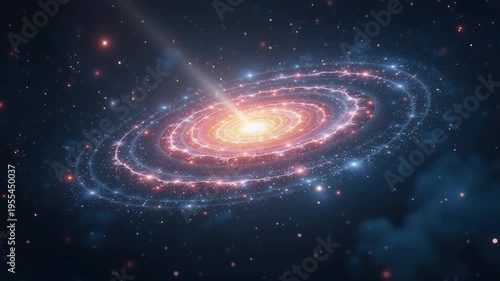 Stellar Galaxy Formation with Bright Core and Spiral Arms