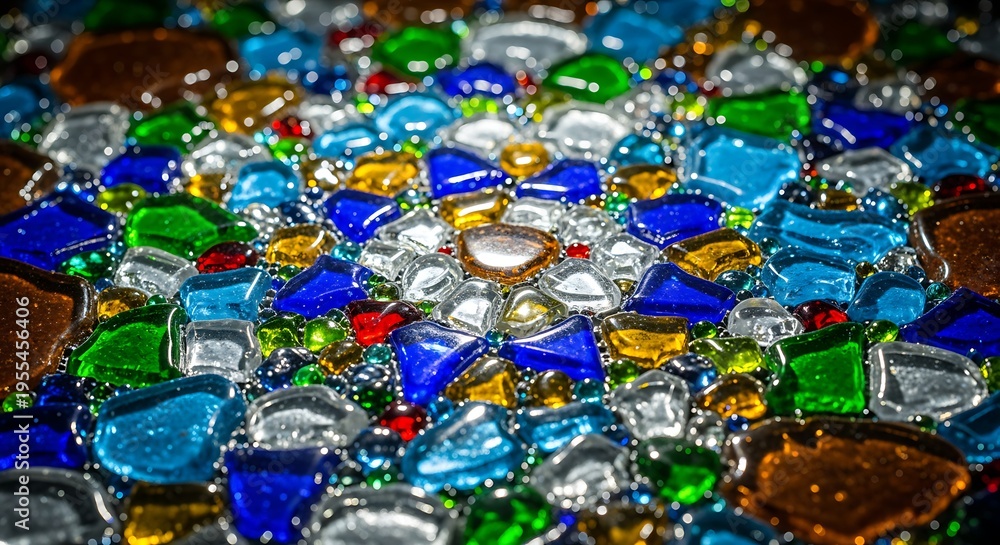 Fototapeta premium colorful mosaic art made of glass tiles and beads