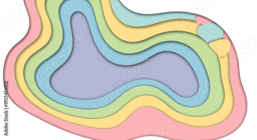 Multicolored abstract shape design element.