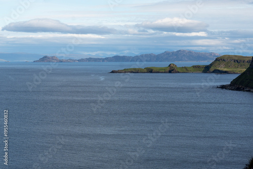 The Isle of Skye,  is a large and scenic island in the Inner Hebrides of Scotland. It's known for its dramatic landscapes.Ocean views from the Lealt Falls lookout