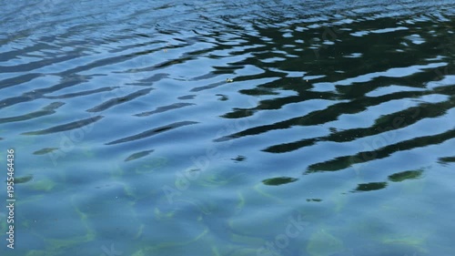 Deep Blue Turquoise Mountain Lake Water Surface  Aquamarine Lake Almsee 
