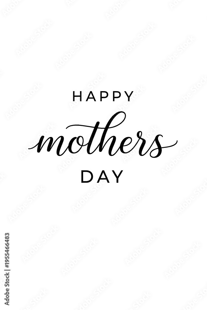 Fototapeta premium Mom Cursive Script with Heart — Elegant Mother’s Day Vector