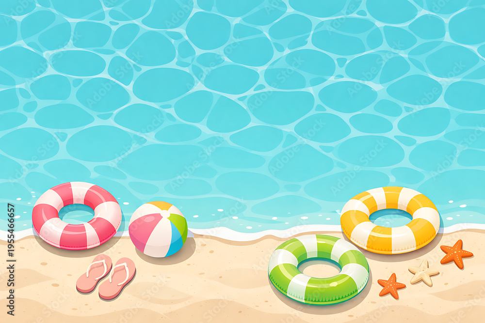 Fototapeta premium Tropical Summer Vacation Concept with Exotic Plants and Sunshine