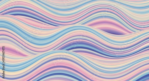 Pastel muted tones are used for a retro foil vaporwave gradient. Dreamy nostalgic concept