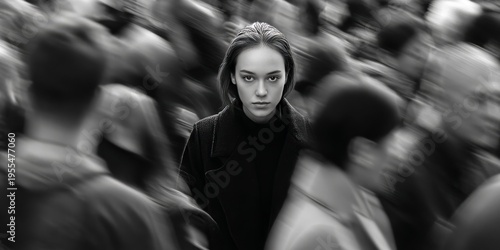 Capturing stillness in a bustling crowd