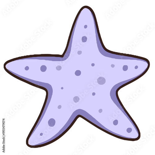 Purple starfish cartoon