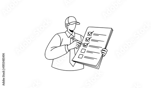 Productivity efficiency business outline vector illustration