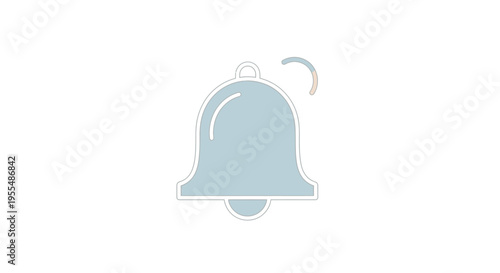 Notification bell icon alert symbol.