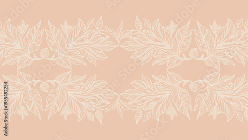 Intricate Floral Pattern on Light Background.