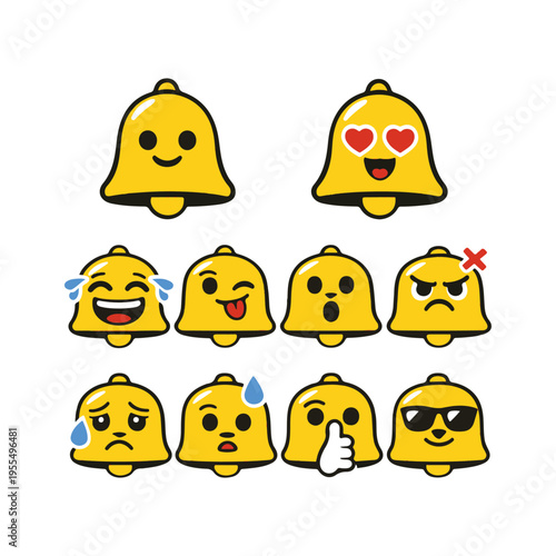 Bell set of emotions vector
Vector set of emotions on a white background