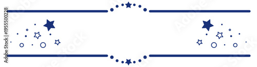 きらきら星とドットが彩るタイトルフレーム装飾素材