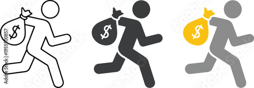 Set of three minimalist Erlenmeyer flask icons with leaf symbols in outline and solid styles for organic chemistry laboratory research and biotech science concepts isolated on white.