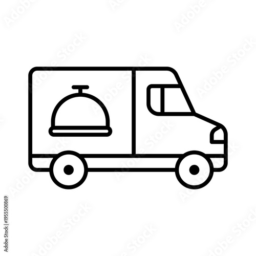 Food icon vector. Food delivery Illustration sign. Takeaway symbol. Street food logo.