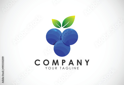 Modern Abstract Company Logo with Leaf Gradient