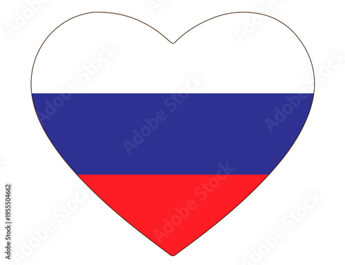 heart russia flag icon, isolated on a white background, Free Download heart russia flag icon, isolated on a white background, - GFXLoad