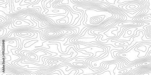 Abstract black and white topographic contours lines of mountains. Topography map art curve drawing. vector illustration. wave Line topography map contour background .background