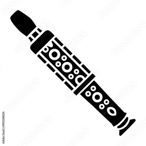 quena silhouette icon illustration for traditional flute woodwind music instrument and cultural design