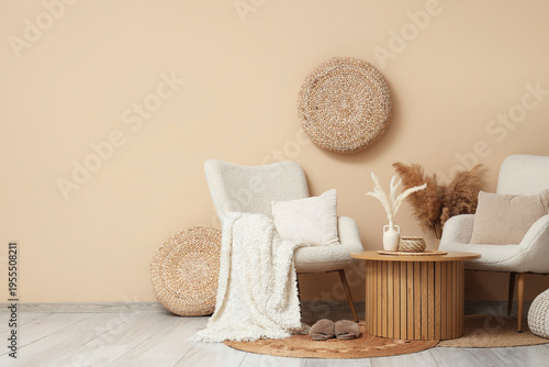 Interior of modern living r...