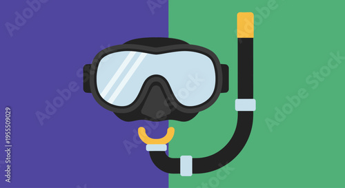 Stylish and Modern snorkeling gear with mask and breathing tube for aquatic activities