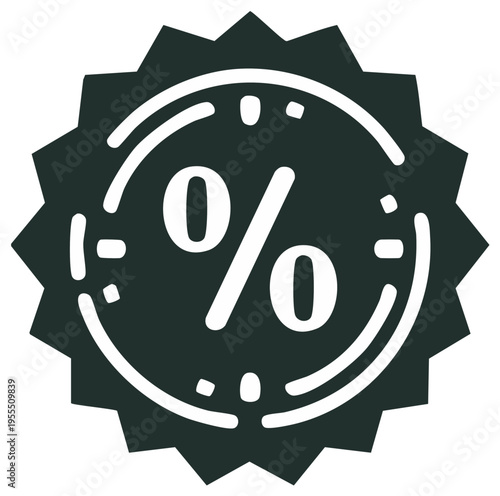 Discount Percent Icon for Price and Deal, Tag Promotion for Retail Sale, Special Offer Promotion
