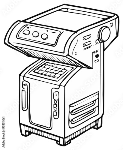 Industrial Scanner Outline for Architectural Blueprints and Large Format Documents Digitization