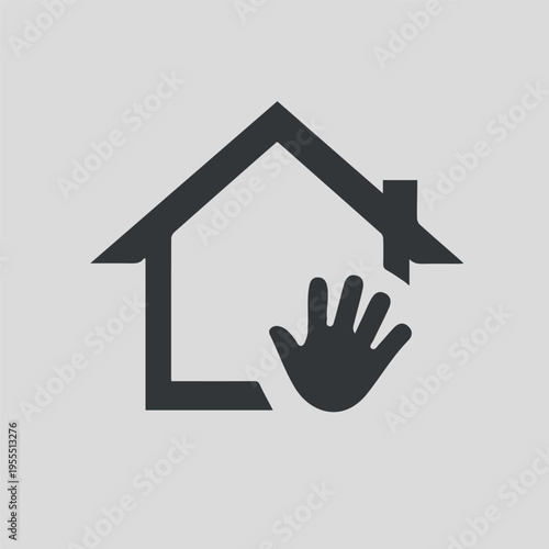 Charity organization for the foundation to help orphans, organizations, vector logo illustration.
