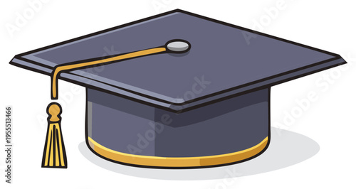 Academic graduation cap with tassel symbolizing education and achievement