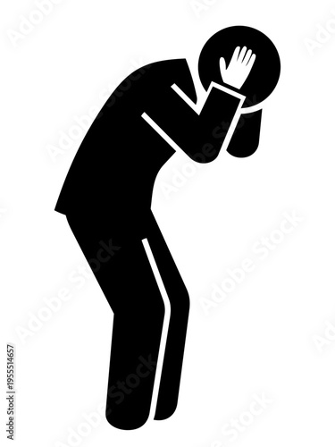 Person holding head in fear and anxiety
頭を抱えて悩む・怖がる人