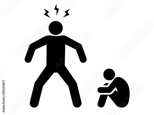 Boss yelling at employee, workplace harassment concept
上司が部下を怒る パワハラのイメージ