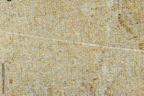 Close up image CMYK dots on newsprint