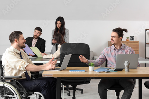 Business man in wheelchair ...