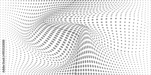 Monochrome halftone background with a gradient of dots creating a modern and minimalist design element