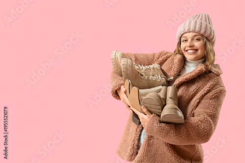 Stylish young woman with be...