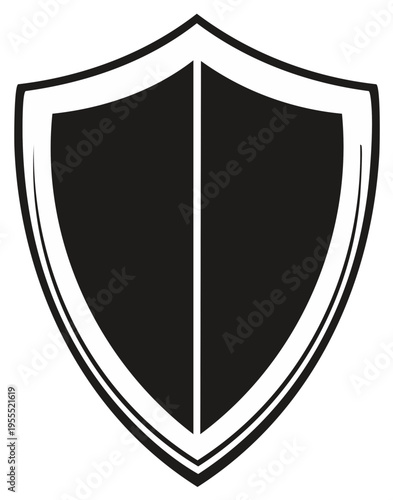 Simple Shield Icon Symbol Security Defense Safety Protection Sign Illustration