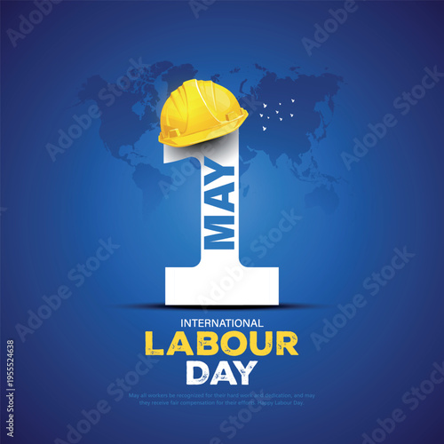 Happy Labour day or international workers day 1st may creative vector illustration design. labor day and may day celebration.