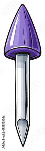 Stylized Nail Drill Bit for Manicure and Pedicure Tool Illustration