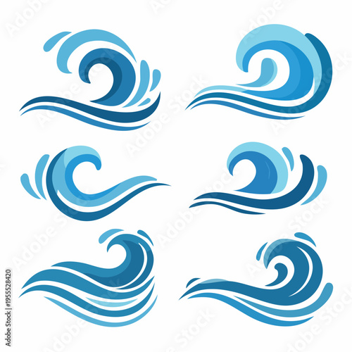 Wellen-Logos Set 