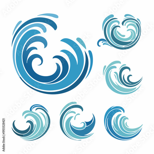 Wellen-Logos Set 