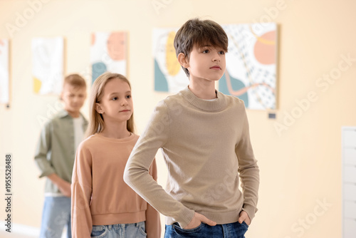 Cute children at exhibition...