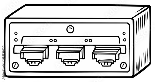 Network Switch Connection Box: Structured Cabling Ports for Data Transfer and Device Connectivity