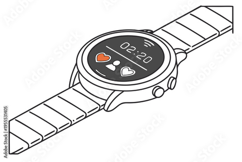 vector illustration of a watch