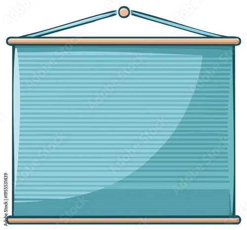 Clean empty projector screen banner for business or education presentations